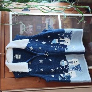 Womans Vest Snowmen In Resource L